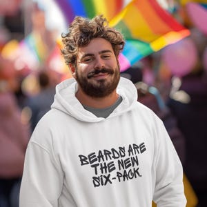 Beards are the new six-pack- Unisex Heavy Blend, Funny Saying, Funny Hoodie, Fall Sweatshirt, Hoodie sweatshirt, Gift Idea for him