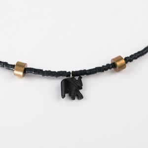 Elephant Necklace for Men with Tibetan Style Beads | Hand Carved Elephant Pendant Unisex | Gift for Him