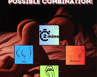 Spicy and Sexy Dice Game: Printable 8 Dice with Naughty Challenges for Couples