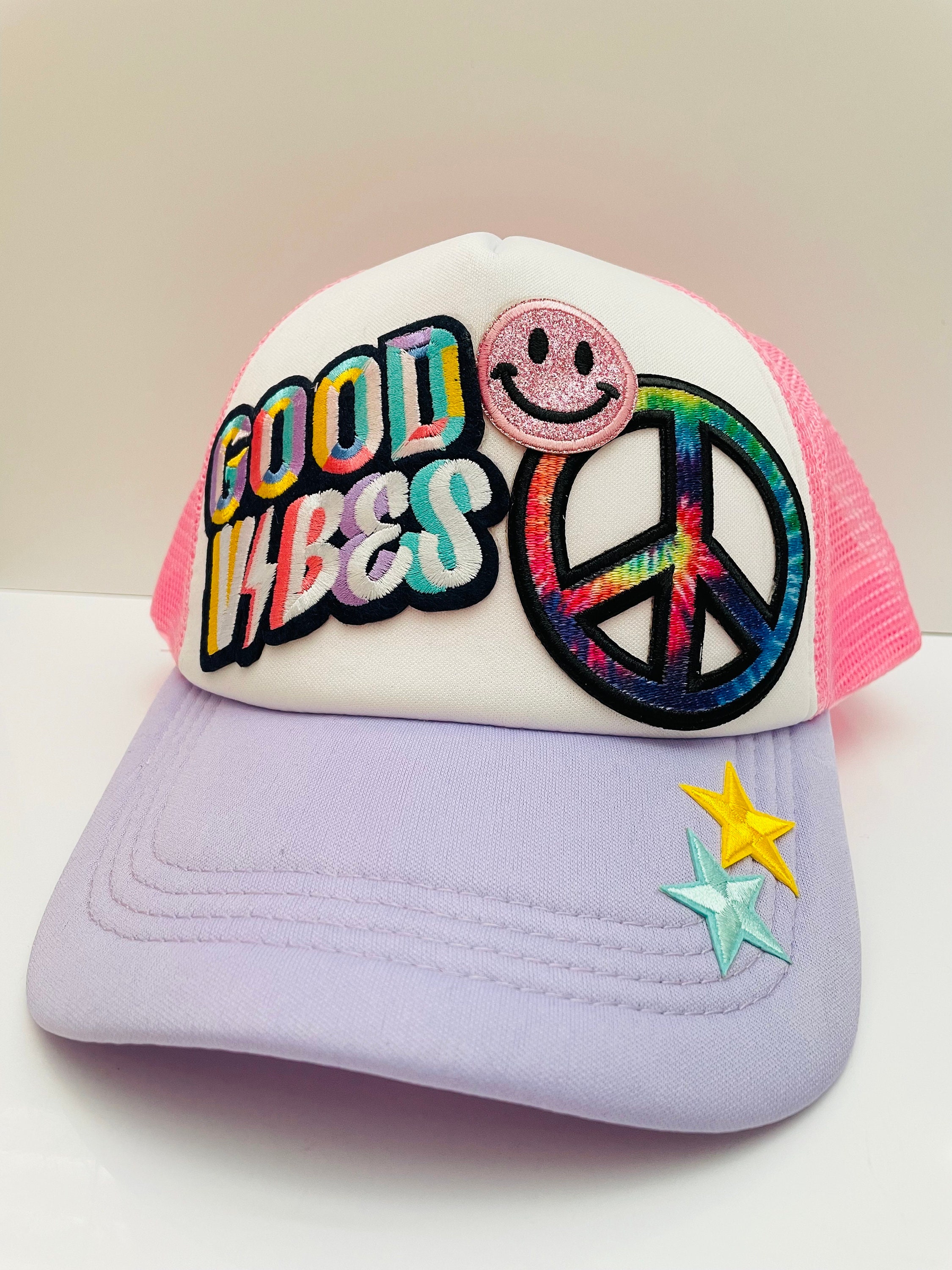 Gorgeous Vintage Hat with Peace Bling Sign on Top Hat With Peace Sign - Etsy main image 3