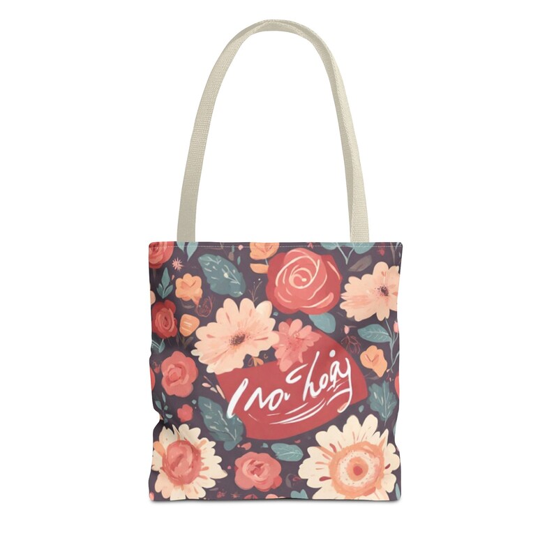 Flower Pattern Tote Bag AOP zdjęcie 1