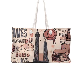 Staylish Bags | Eiffel Design  Weekender Bag