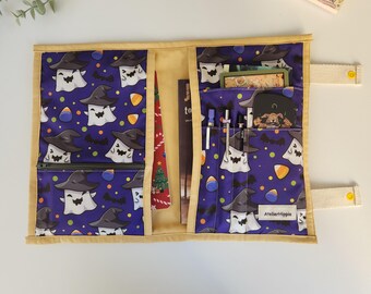 Halloween Book Sleeve: Handmade Cotton Book Protector