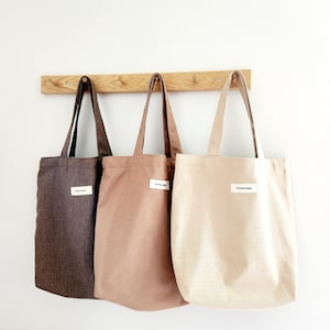 Eco Friendly Linen Bag, Linen Summer Bag, Linen Bag with Lining, Handmade Linen tote bag, Linen Tote bag with pockets