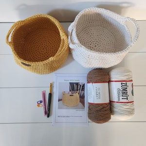 Kit per cestino all&#39;uncinetto, kit fai da te all&#39;uncinetto, kit all&#39;uncinetto, kit all&#39;uncinetto per adulti, regali di compleanno