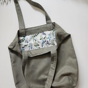 Green Linen Bag, Linen Tote Bag, Linen Tote Bag for Everyday use, Linen Shoulder Bag for Women, Handmade Linen Tote Bag