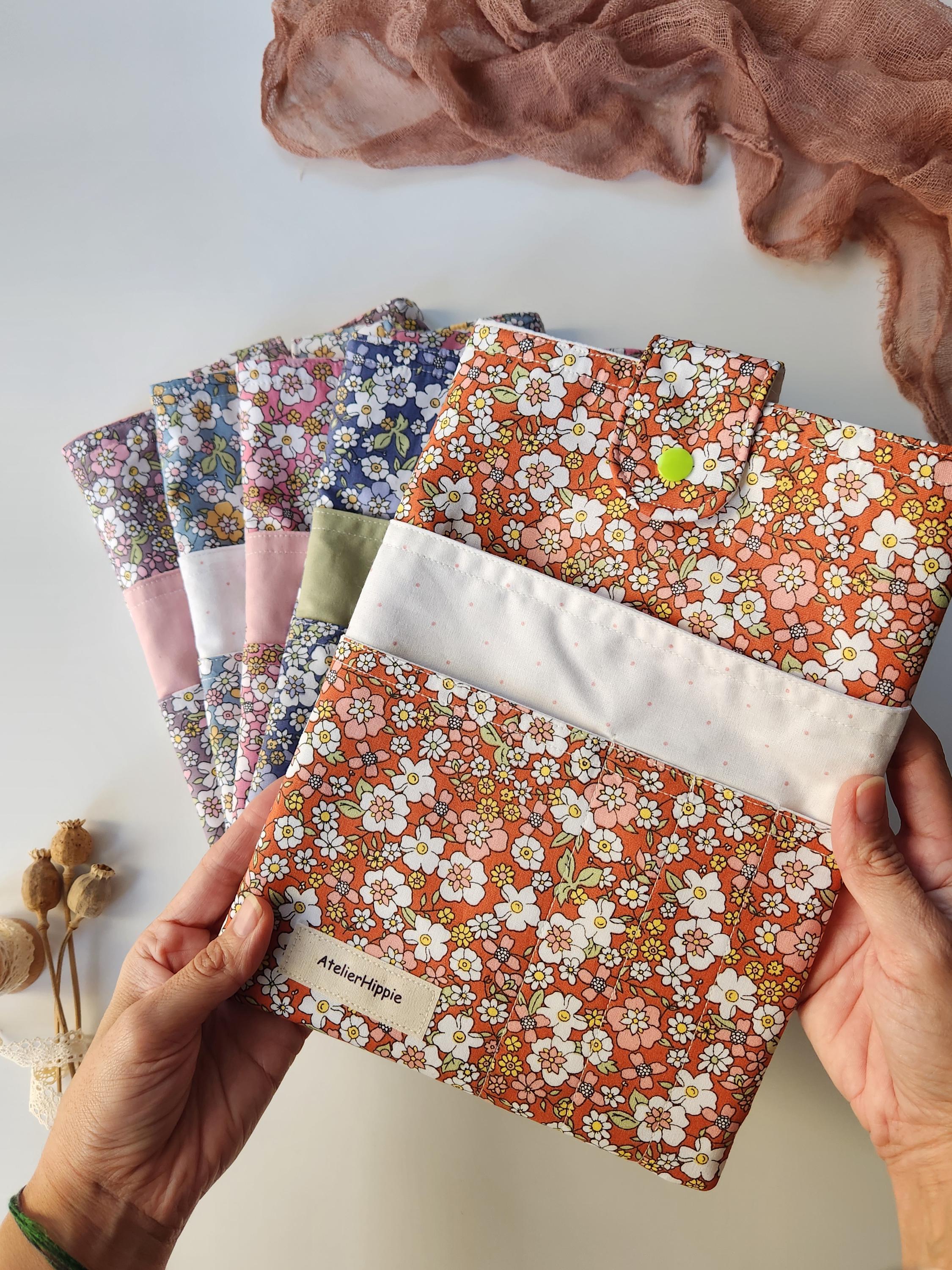 Padded Book Sleeve With Front Pockets: Handmade Book Cover & Journal ...