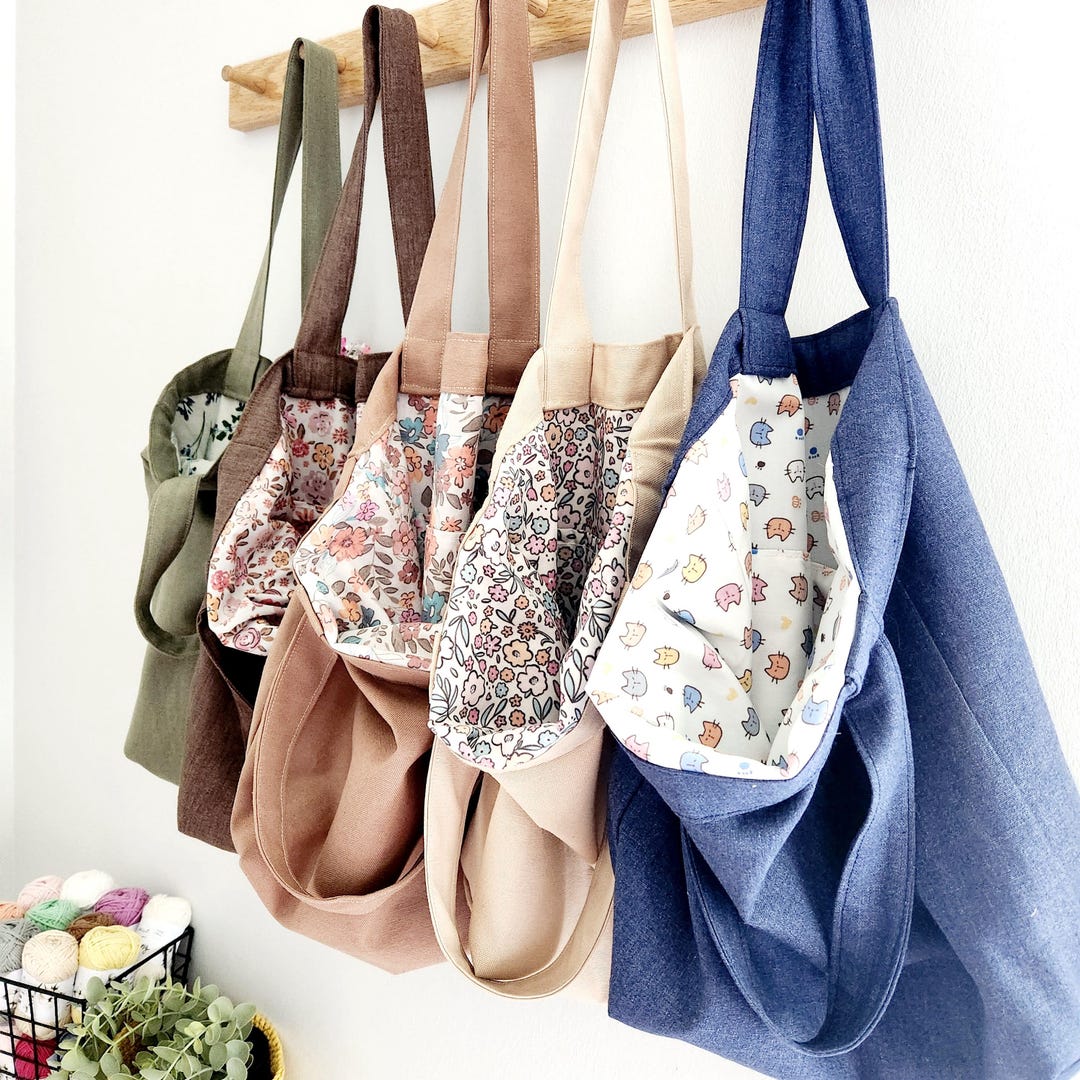 Linen Purse Handmade Linen Tote Bag: Eco-friendly Summer Bag With Pockets - Etsy