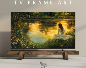 Anne auf Green Gables TV Rahmen Kunst: Ufer des Silbersees Ölgemälde