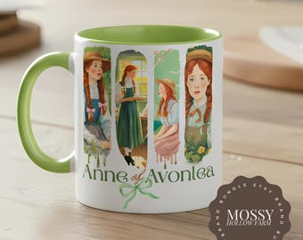 Anne auf Green Gables Tasse: Geschenk für Bücherwurm, Grünes Interieur, 320 ml Keramik