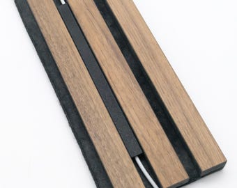 Inserto decorativo de pared de listones personalizado y ocultador de cables para paneles acústicos (10-22 mm)