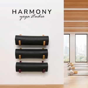 Floating Yoga Mat Hanger, Set of 2 Hooks for Home Gym Storage, Wall Mounted Mat Rack,Pair of Foam Roller Hooks, Yoga Studio Organizer