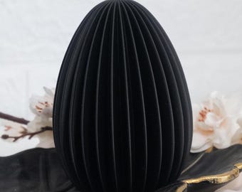 3D-Printed Easter Eggs Hunt, Black Eggs for Easter, Easter egg groove design, Easter Gifts, Baby First Easter, Easter Basket Black