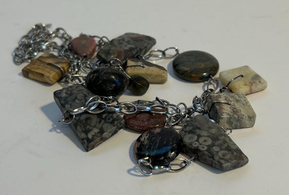 Artisan Multi Stone Crenoid Fossil Petrified Wood… - image 9