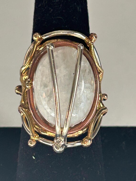 Multiple Metal Artisan Crafted Stone Statement Ad… - image 1