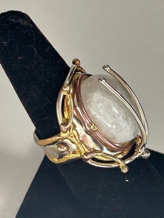 Multiple Metal Artisan Crafted Stone Statement Ad… - image 2