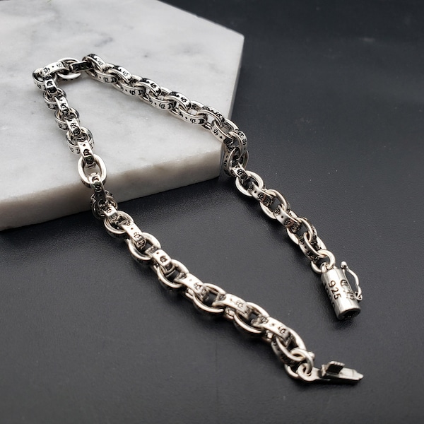 Chrome Hearts Classic Style Bracelet, Silver Chain Thin Bracelet, Women's Style, Gift for Girlfriend