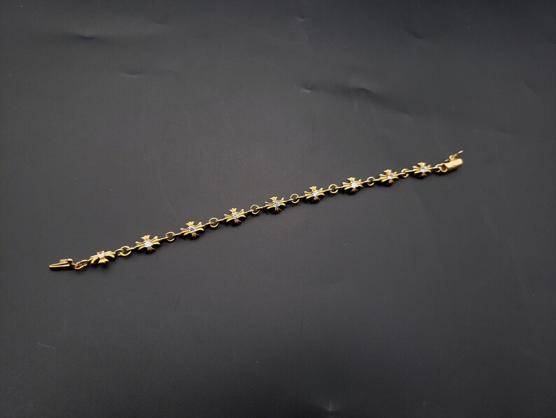 Bracelet fin croix en or et argent style coeurs chromés, style femme, cadeau pour petite amie image 8