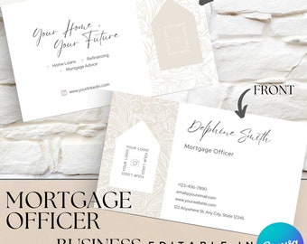 Mortgage Officer Business Card Template | Real Estate Marketing Resources | Canva Editable Template | Free Download Included | Three Styles