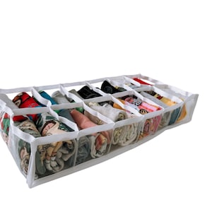 12-Grid Drawer Organizer: Lingerie, Socks, Baby Clothes Storage