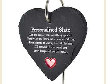 Fully Personalised Memorial Rock Slate: Custom Garden Grave Marker Outdoor Decoration