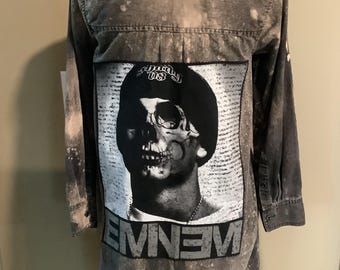 Eminem Bleached Dress Upcycled Lightweight Workshirt - US Women's XXSmall.