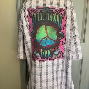 Fleetwood Mac Upcycled Heavyweight Cardigan Style Coat - Women&#39;s US Small ( Fits like a Large/X-Large)