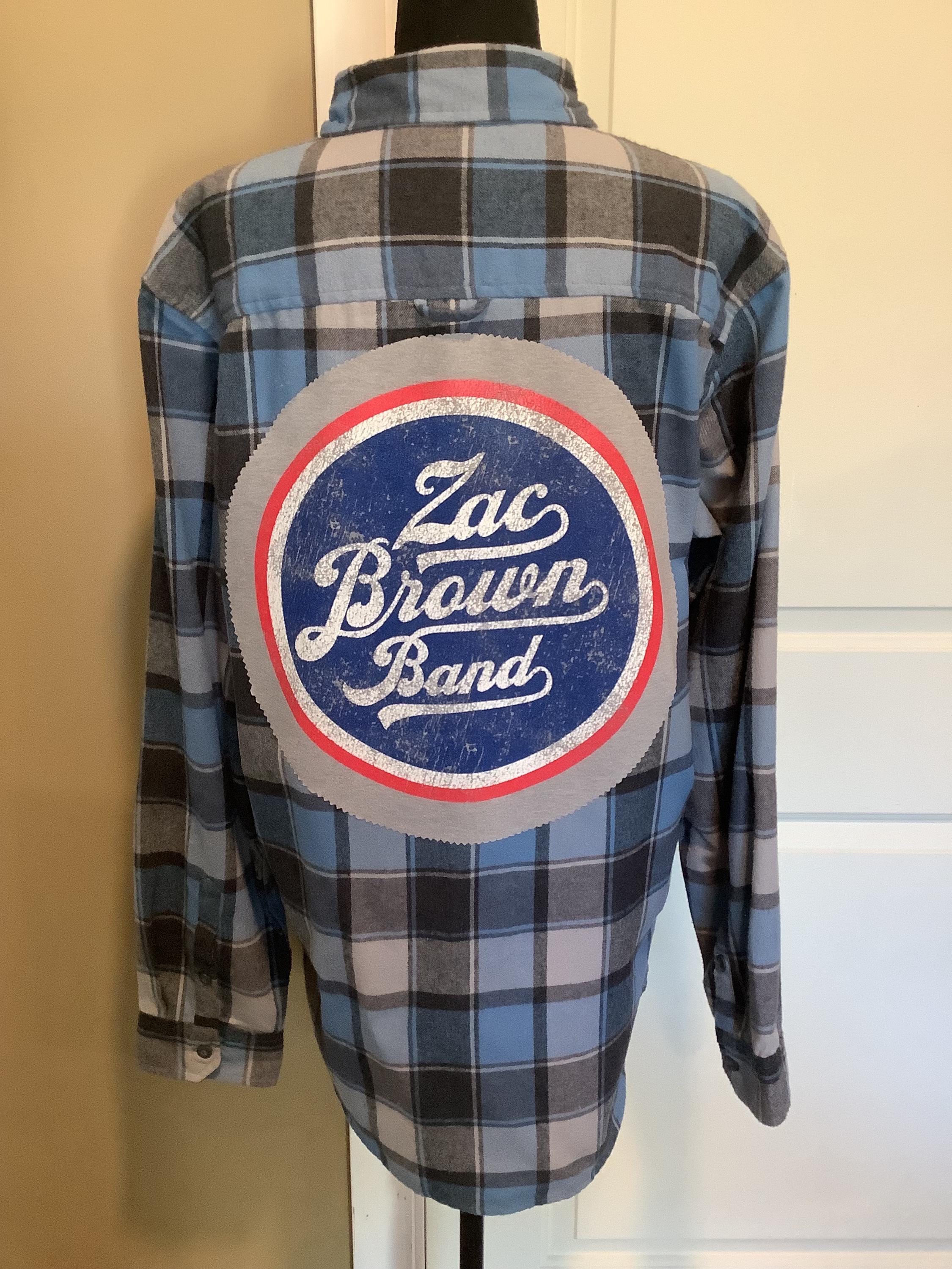 The Zac Brown Band Upcycled Lightweight Unisex Style Flannel - Men's Large