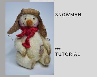 Tutorial and pattern pdf Snowman Christmas New Year DIY Handmade