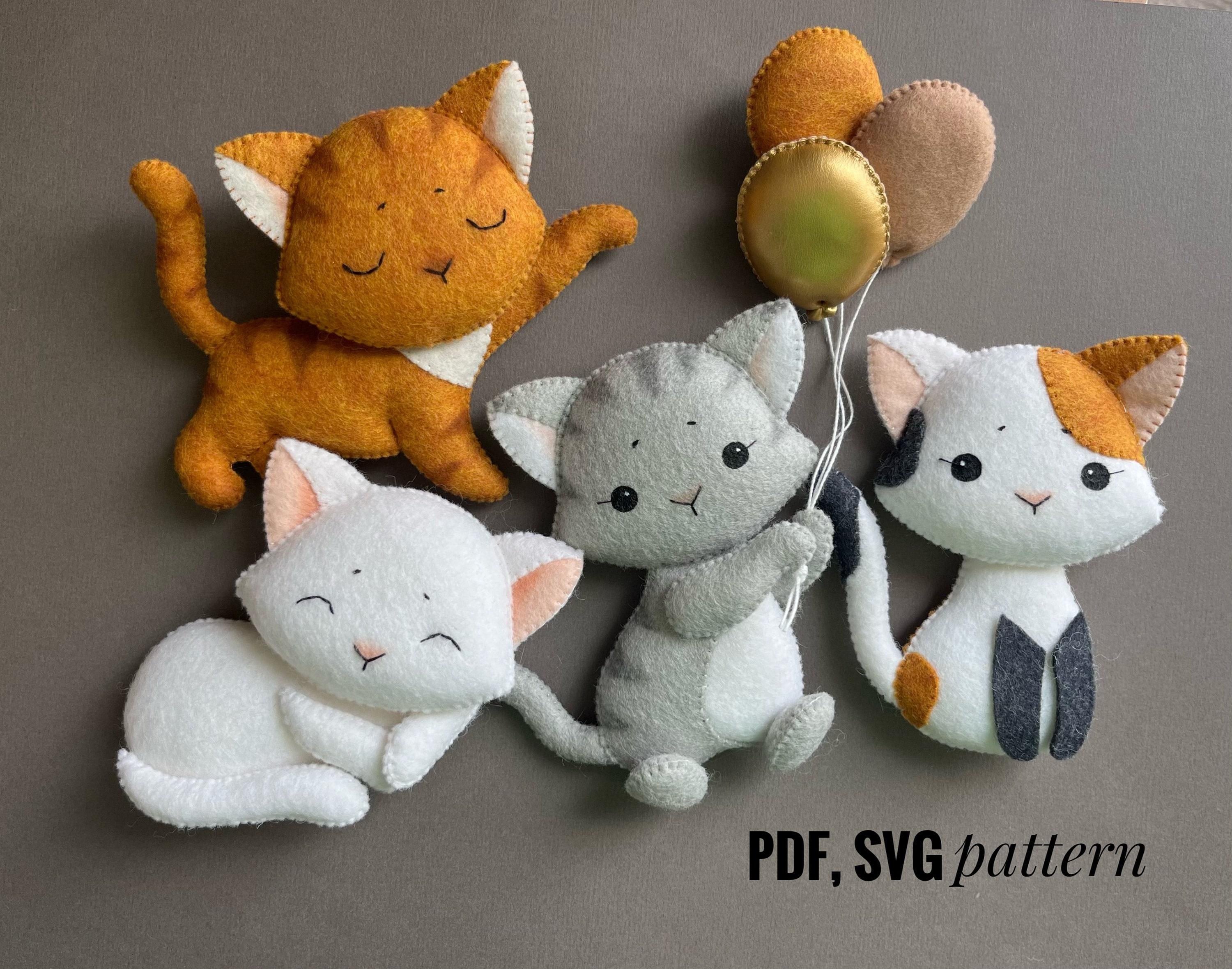 Giocattoli Gatti PALLINE DI FELTRO PER GATTI - Set 6 Pezzi In Lana 100% Naturale Giocattoli Gatti Naturale - 8