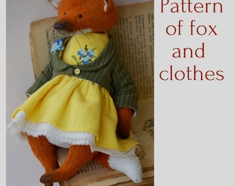 Teddy Fox Sewing Pattern, Clothes for Fox Eli (PDF)