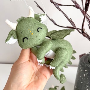 Dragon  felt pattern DIY dragon toy Pdf pattern