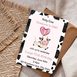 Holy Cow Birthday Card