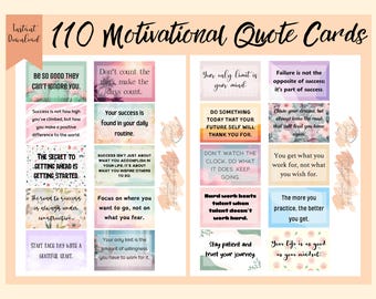 110 motivational cards | daily affirmation cards | inspirational cards | positive cards | mindfulness cards | self love | manifestation