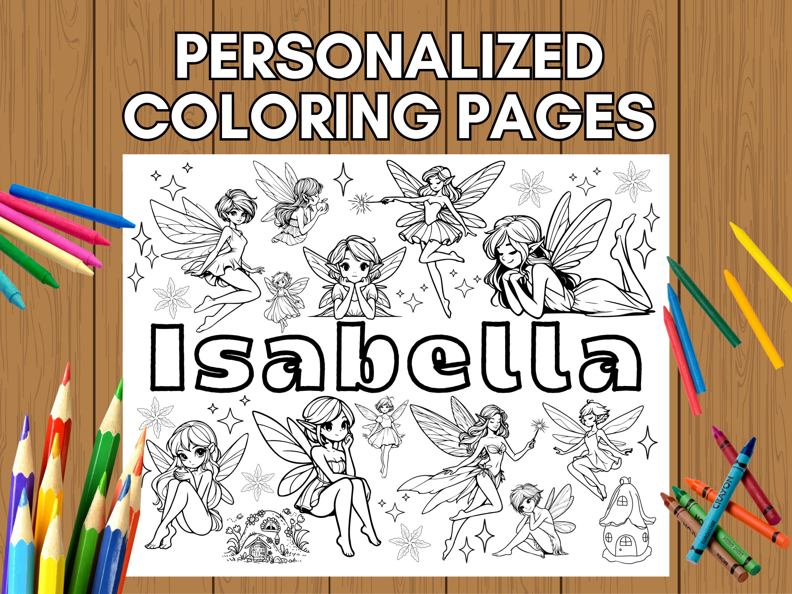 Customizable Coloring Pages for Kids Personalized Coloring Pages for