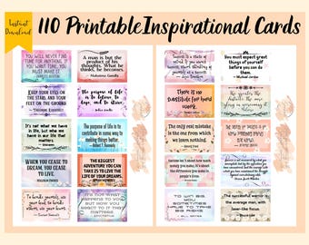 110 Printable Inspirational Quote Cards: Collage Ephemera (PDF)