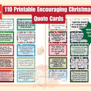 110 bemoedigende afdrukbare kerstcitaatkaarten, kerstkaarten, dagboekversiering, collage kortstondige dagboekdecor dagboek sticker citaten