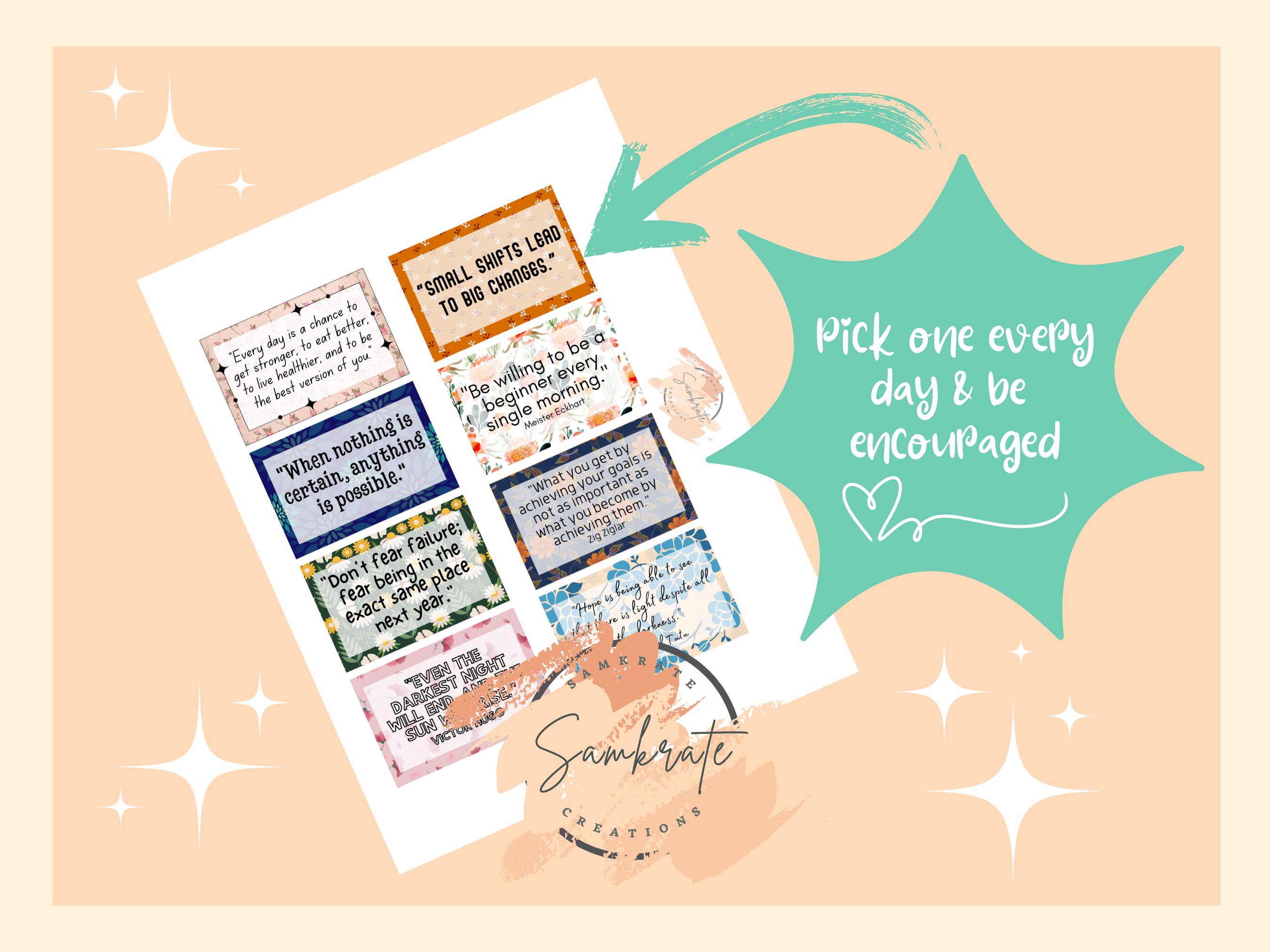112 Printable Encouraging Quote Cards, Encouraging Cards, Journal ...