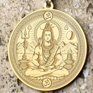 Shiva Necklace, Hindu God Pendant, Dainty Shiva Necklace, Unique Design Shiva Pendant, Indian Mythology Pendant, Shiva Charm Pendant