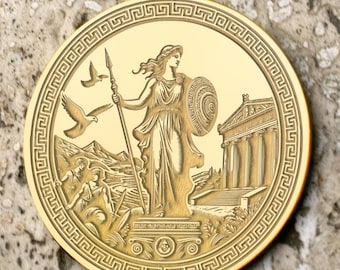 Athena Medallion Necklace: Greek Goddess Pendant