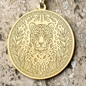14K Solid Gold Jaguar Pendant, Silver Jaguar Necklace, Jaguar Charm Pendant, Big Cat Pendant, Custom Gold Jaguar Pendant, Christmas Gift
