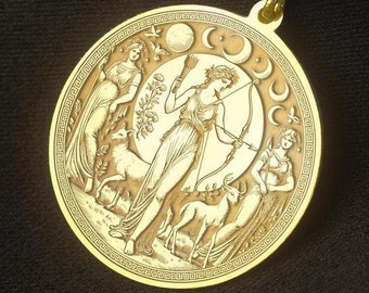 Artemis Necklace: Greek Goddess Pendant