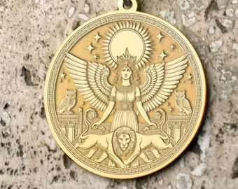 Inanna Pendant Necklace: Sumerian Goddess Ishtar Charm