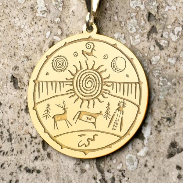 SULTANS, SCRIBES & SHAMANS CHARM NECKLACE GOLD