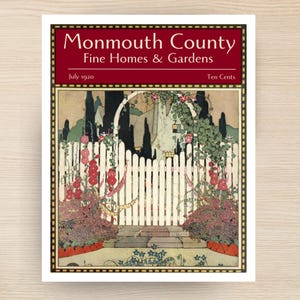 Monmouth County Fine Homes & Gardens Art Print: Vintage New Jersey Shore Decor