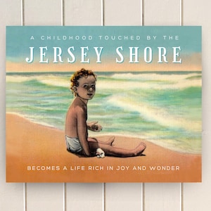 Childhood Touched by the Jersey Shore Poster - New Jersey Art - Little Boy on the Beach