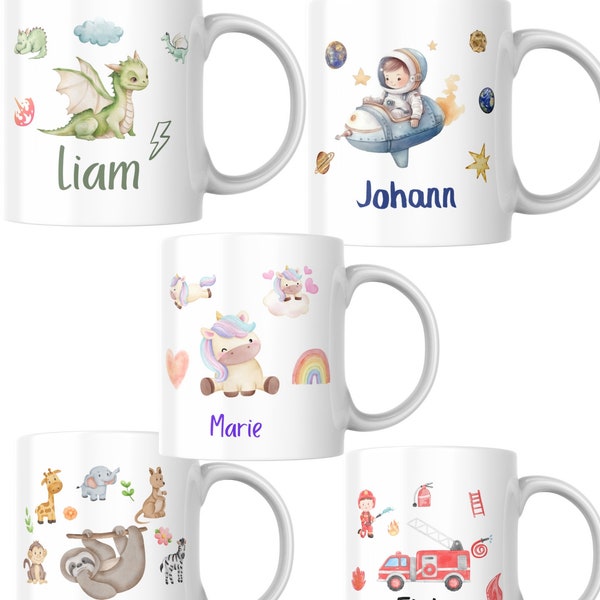 Personalisierte Kinder Tasse mit Namen, Tasse mit Namen, Becher mit Namen, Geschenk, Tasse, Kinder, Kita