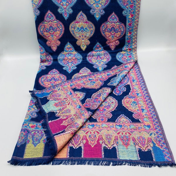 Kani Print Silk Shawl Multicolor Handmade Beautiful Scarf, All Seasons Lovely Soft Scarf Wraps Shawl Scarves