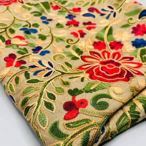 Pashmina Kashmiri Aari Embroidery Scarf, Embroidered Kashmiri Shawl, , Winter Wrap, Christmas Gift