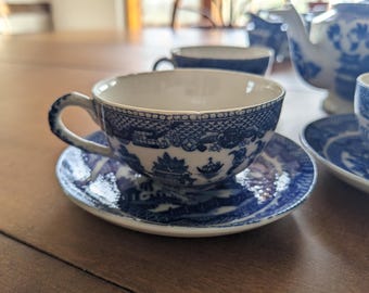 ミニチュア ブルー ウィロー「リトル ホステス」ティー セット